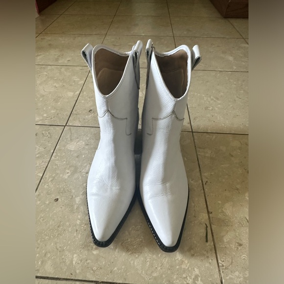 Stivali sharp white leather cowboy boots size 38 - Picture 4 of 9